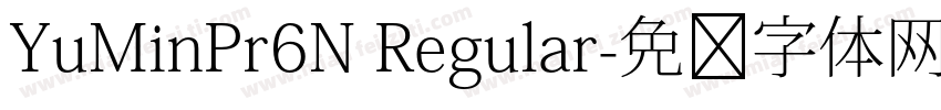 YuMinPr6N Regular字体转换